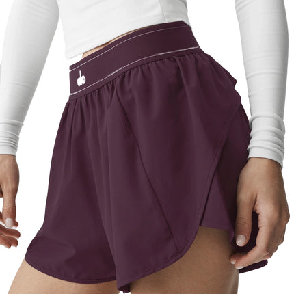 alo Women's Match Point Short Rich Bordeaux