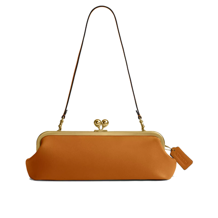 Coach Women's Kisslock Frame Bag 30 Brass/Saffron