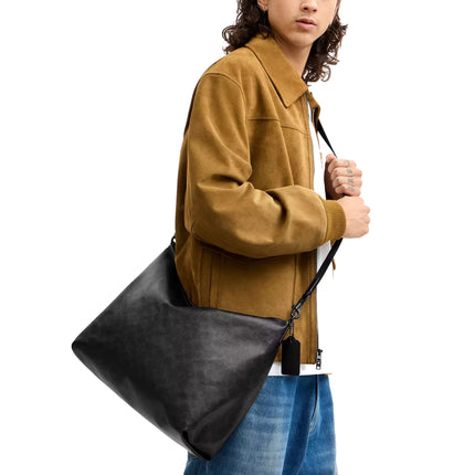Coach Unisex Laurel Bag 36 In Signature Canvas Matte Black/Black