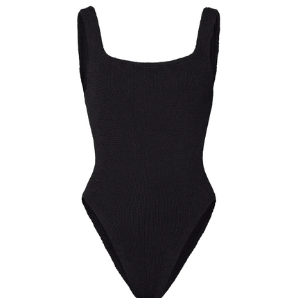 HUNZA G Women's Square Neck Swim Black