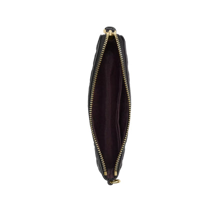 Coach Women's Boxed Corner Zip Wristlet In Signature Leather Gold/Black