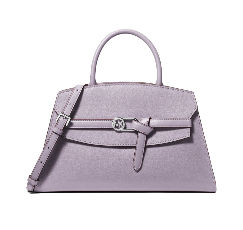 Michael Kors Women's Greta Medium Leather Satchel Bag Lilac