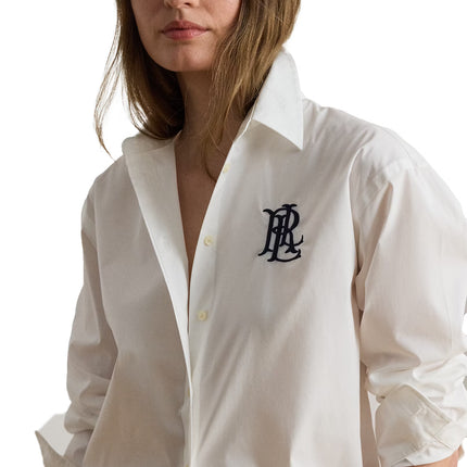 Polo Ralph Lauren Women's Relaxed Fit Stretch Cotton Shirt White