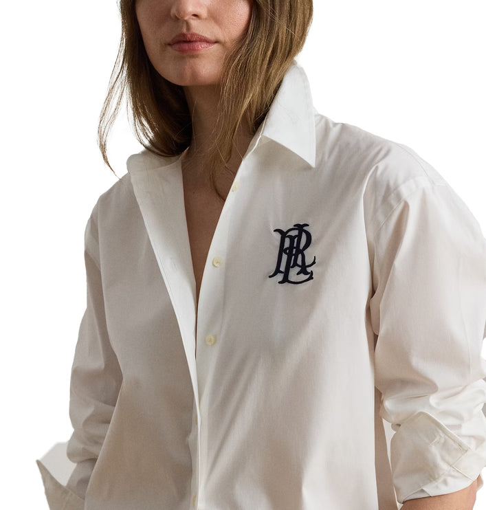 Polo Ralph Lauren Women's Relaxed Fit Stretch Cotton Shirt White