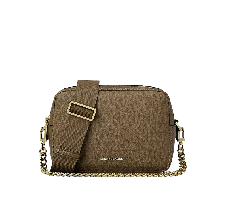 Michael Kors Women's Bryant Medium Signature Logo Camera Crossbody Bag Loden