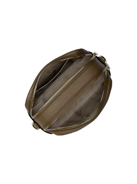 Michael Kors Women's Bryant Medium Signature Logo Camera Crossbody Bag Loden