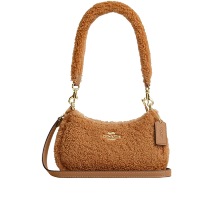 Coach Women's Teri Mini Crossbody Bag In Shearling Gold/Natural