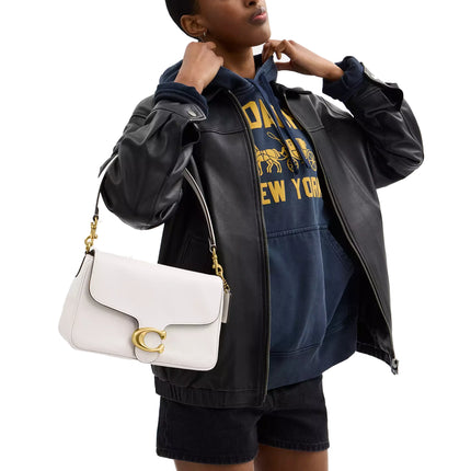 Coach Women's Soft Tabby Shoulder Bag Brass/Chalk
