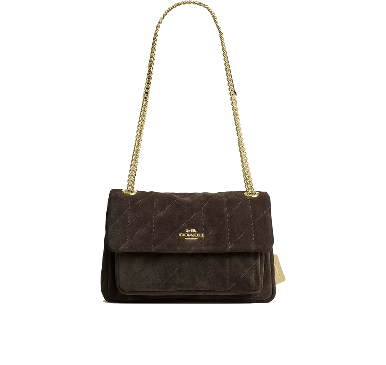 Coach Women's Elodie Crossbody Bag 24 With Quilting Gold/Ebony