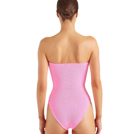 HUNZA G Women's Brooke Swim Bubblegum