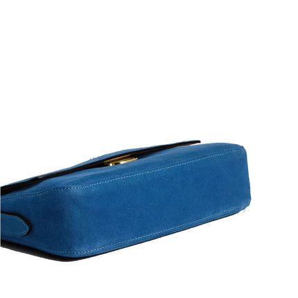 Coach Women's Etta Small Flap Shoulder Bag Gold/Blue Jay