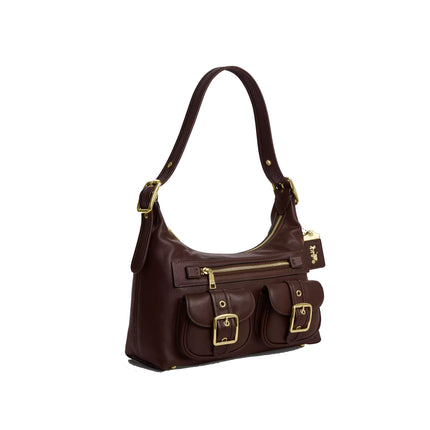 Coach Women's Allison Zip Top Shoulder Bag Gold/Maple