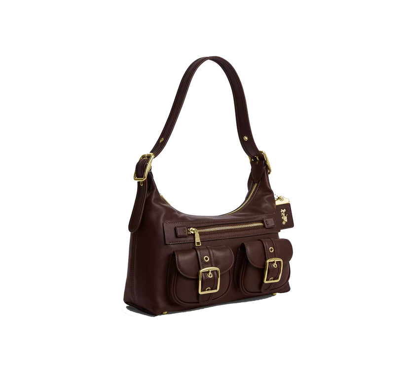 Coach Women's Allison Zip Top Shoulder Bag Gold/Maple