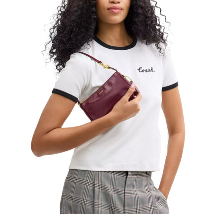 Coach Women's Plaza Bag 18 Brass/Dark Cherry