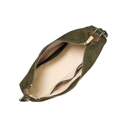 Michael Kors Women's Nolita Medium Nubuck Shoulder Bag Loden