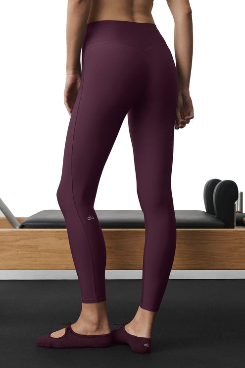 alo Women's Airlift High-Waist 7/8 Techlux Legging Rich Bordeaux
