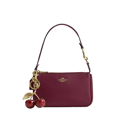 Coach Women's Nolita 19 Gold/Dark Cherry