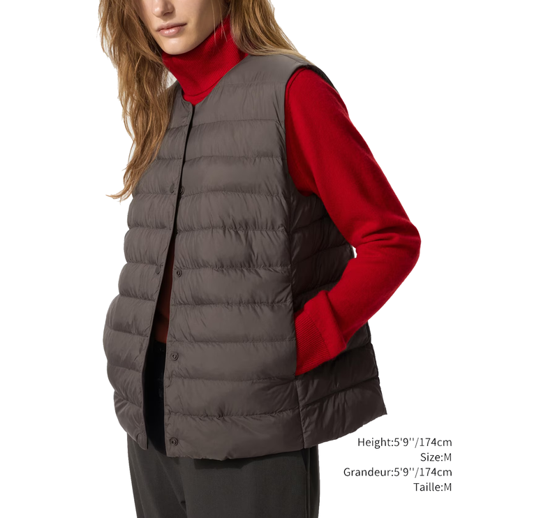 Uniqlo Women's Pufftech Compact Vest 37 Brown