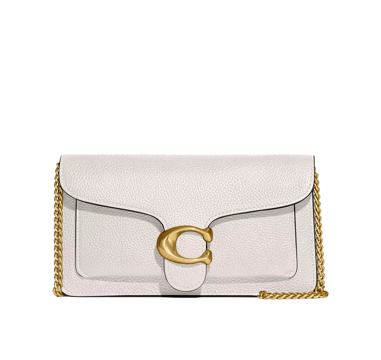 Coach Women's Tabby Chain Clutch Brass/Chalk