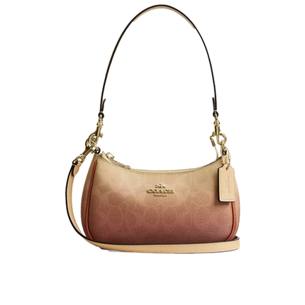 Coach Women's Teri Mini Crossbody Bag In Ombre Signature Canvas Gold/Sunset