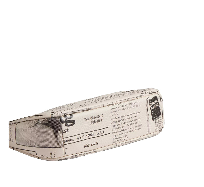 Coach Women's Nolita 19 With Newspaper Print Silver/Chalk Multi