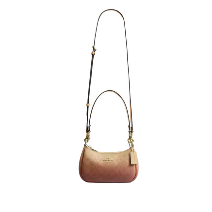 Coach Women's Teri Mini Crossbody Bag In Ombre Signature Canvas Gold/Sunset