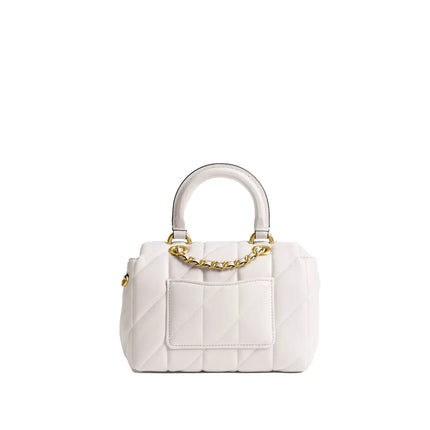 Coach Women's Tabby Top Handle Bag With Quilting Brass/Chalk