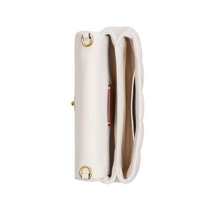 Coach Women's Tabby Chain Crossbody Bag 19 With Quilting Brass/Chalk