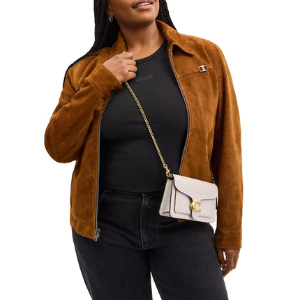 Coach Women's Tabby Chain Clutch Brass/Chalk