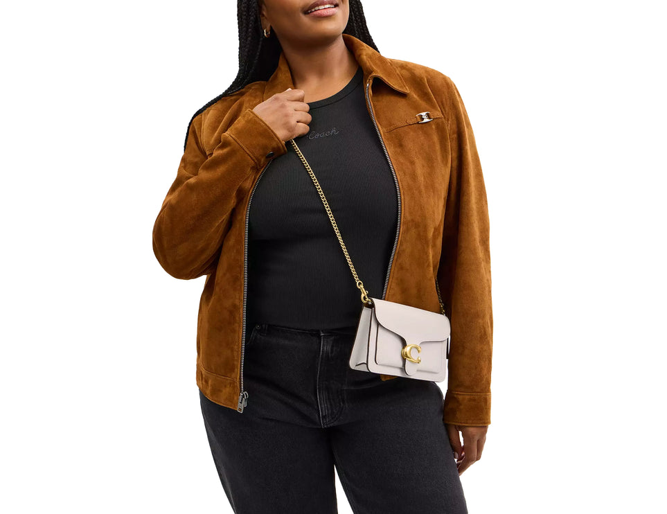 Coach Women's Tabby Chain Clutch Brass/Chalk