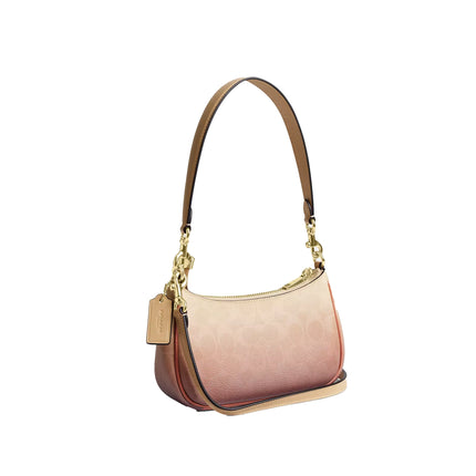 Coach Women's Teri Mini Crossbody Bag In Ombre Signature Canvas Gold/Sunset