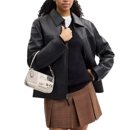 Coach Women's Nolita 19 With Newspaper Print Silver/Chalk Multi