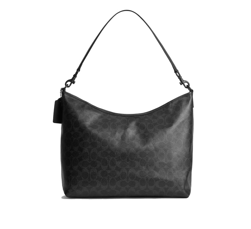 Coach Unisex Laurel Bag 36 In Signature Canvas Matte Black/Black