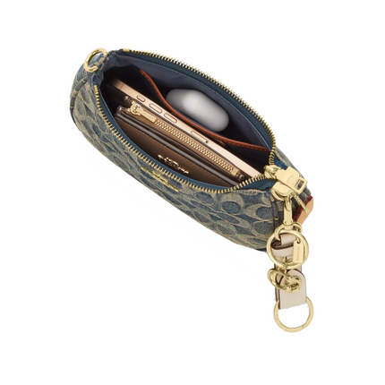 Coach Women's Teri Mini Crossbody Bag In Signature Regenerative Cotton Denim Gold/Denim
