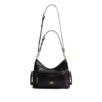 Coach Women's Laurel Shoulder Bag With Pockets Gold/Black