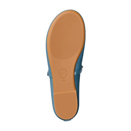 Michael Kors Women's Phoebe Embellished Leather Ballet Flat Denim
