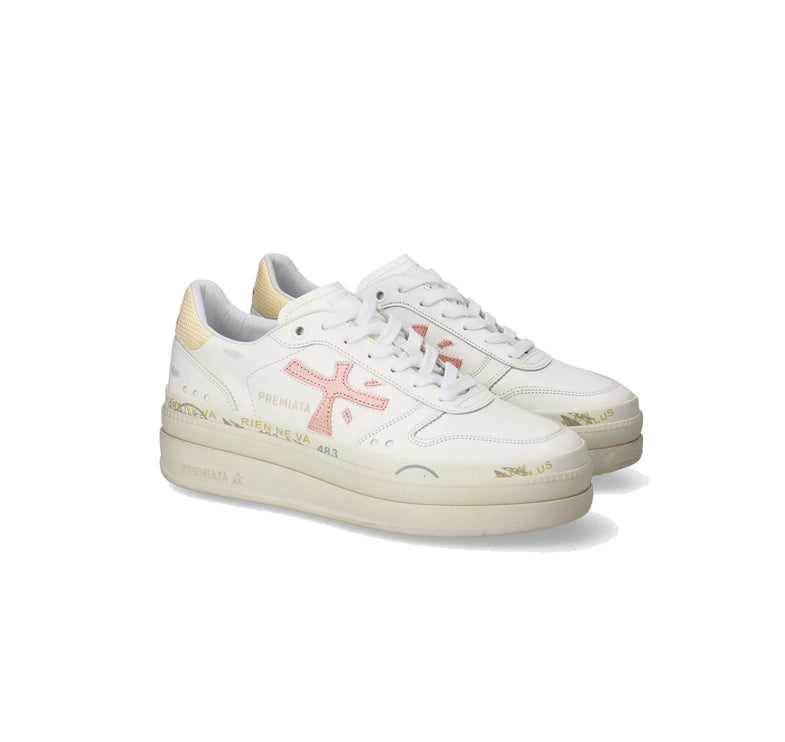 Premiata Women's Micol Sneakers 8196 Pink/Yellow