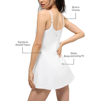 alo Women's Alosoft Encore Tennis Dress White