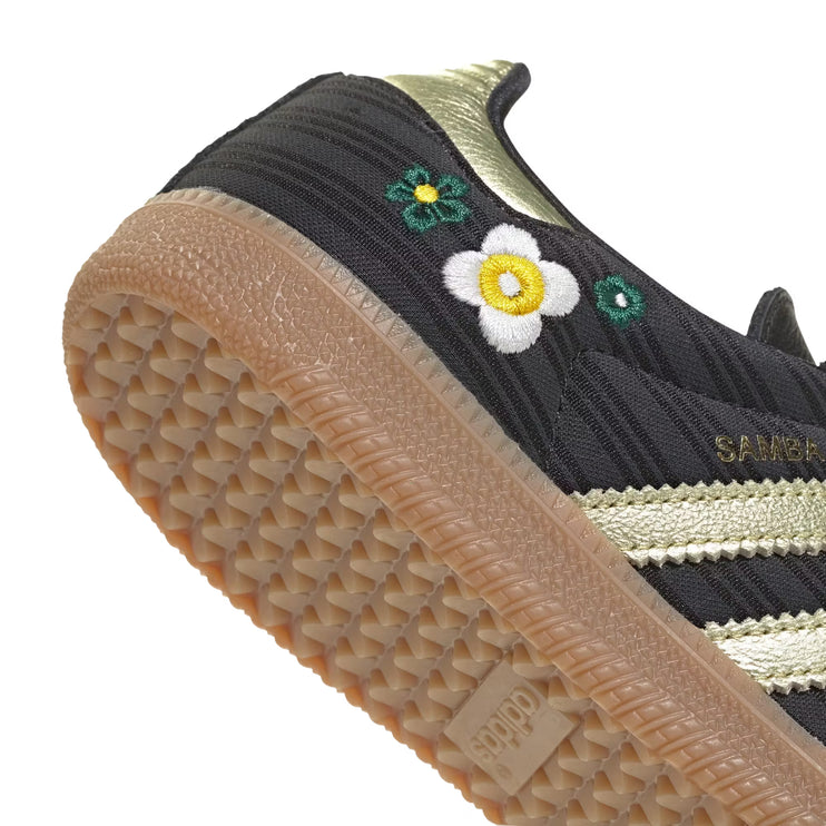 Adidas Women's Samba OG Shoes Core Black/Gold Metallic/Gum