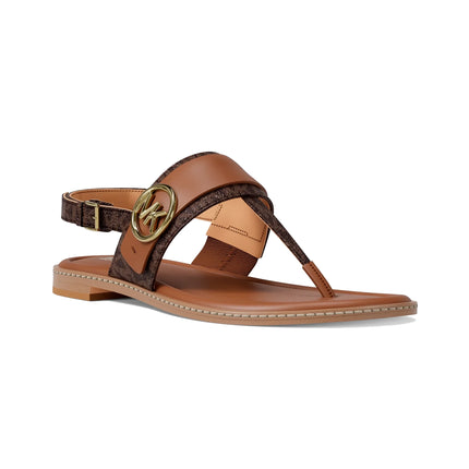 Michael Kors Women's Carmen Signature Logo Sandal Brown
