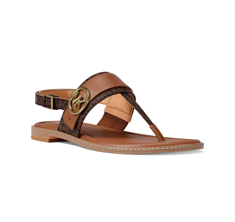 Michael Kors Women's Carmen Signature Logo Sandal Brown