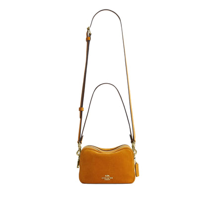 Coach Women's Mini Carey Crossbody Bag Gold/Marigold
