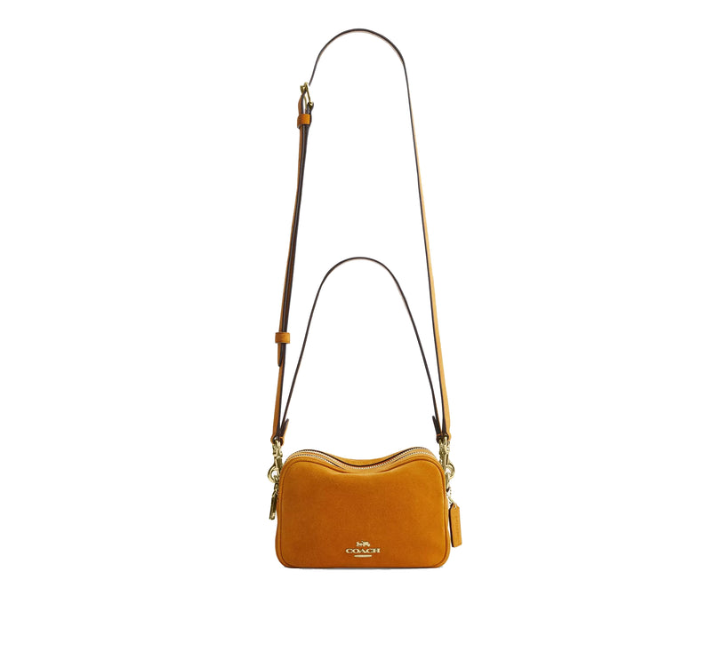 Coach Women's Mini Carey Crossbody Bag Gold/Marigold