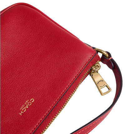 Coach Women's Plaza Bag 18 Brass/Scarlet