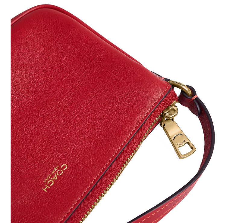 Coach Women's Plaza Bag 18 Brass/Scarlet