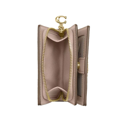 Coach Women's Boxed Snap Wallet And Picture Frame Charm In Signature Canvas Gold/Champagne