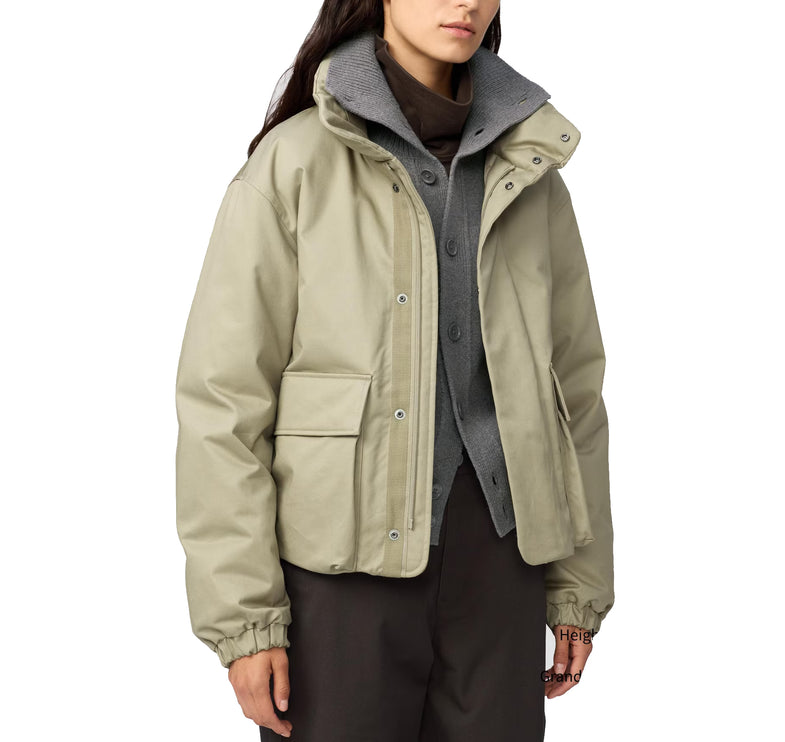 Uniqlo Women's Hybrid Down Short Jacket 32 Beige