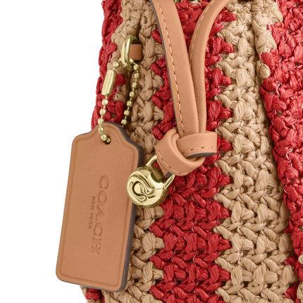 Coach Women's Faye Shoulder Bag Gold/Red/Tan
