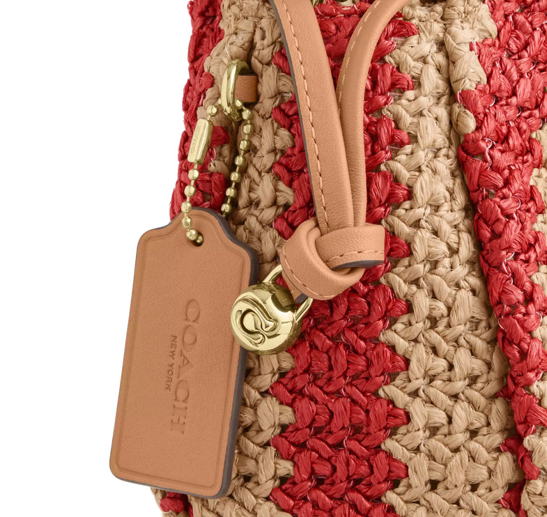 Coach Women's Faye Shoulder Bag Gold/Red/Tan