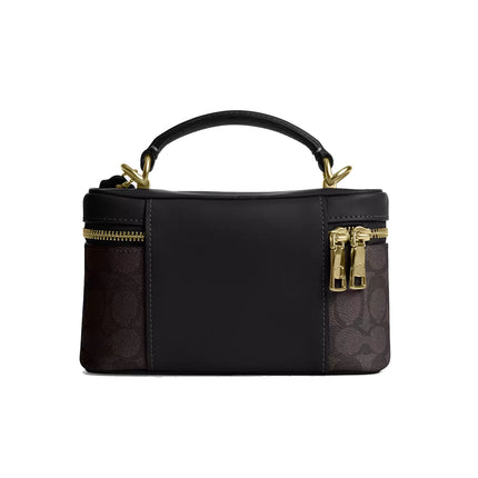 Coach Women's Rainer Crossbody Bag 18 In Signature Canvas Gold/Walnut/Black